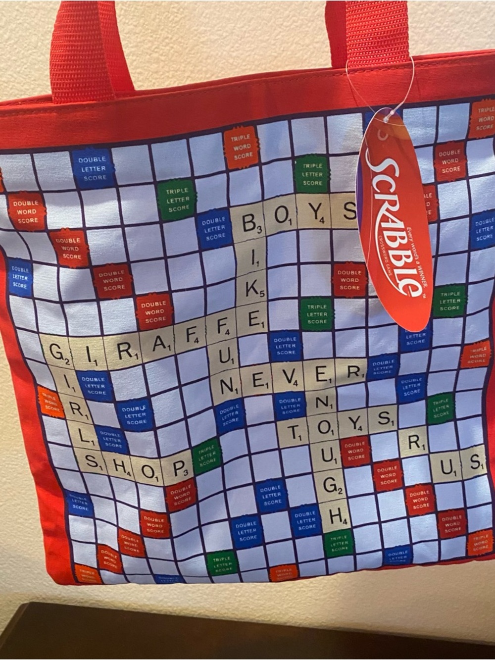 Hasbro Scrabble Game Canvas Tote Bag - Great Gift Idea!